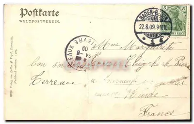 Baden-Baden, Igreja Grega-Romena — editor Zeller & Vogel, n° 3829 — Verso