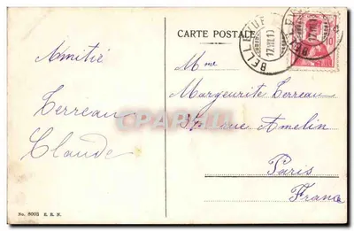 Lausanne. Vista geral desde Beau lieu. — Editor E.R.N. n° 8003 — Verso
