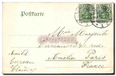 Schwarzwälder Spinnstube — cena de mulheres tecendo à mão — Louis Glaser, Leipzig, n° 9376 — Verso