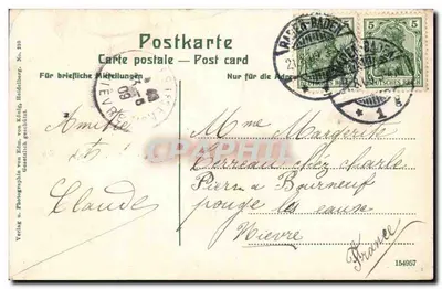 Baden-Baden — Rosyjska Katedra — Wydawnictwo König, Heidelberg, nr 210 — Rewers