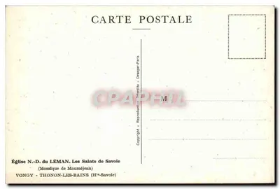 Chiesa N.-D. del LÉMAN, I Santi di Savoia — Mosaico di Mauméjean — Editore Draeger-Paris — Verso