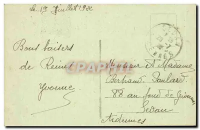 Reims nas Ruínas — Vista Geral dos Tissages Boulevard Saint-Marceau — Éditeur Téulibier, n°53 — Verso