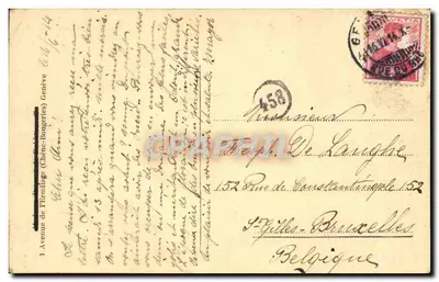 Hautefeuille — Uitzicht op een meer met een bootje — onbekende uitgever, serie-nummer niet zichtbaar — Achterkant