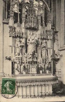 Saint-Florentin (Yonne) — Retábulo do altar da Virgem — Impr. e Lib. E. Pergola