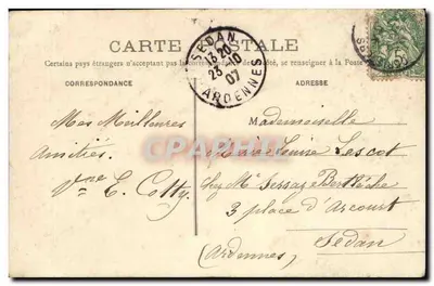 Sens — O Novo Hotel de Ville, fachada, praça Thénard — Coleção P. R. - 5 — Verso
