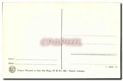 Scheveningen-Boulevard com Palace Hotel — editor Weenenk en Snel, n° 1-10664 — Verso