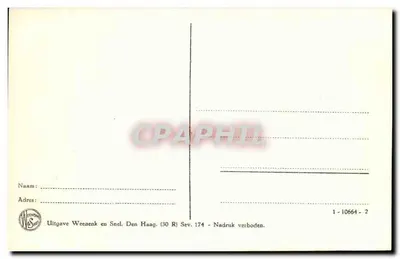 Scheveningen - Boulevard e Pier — Uitgave Weenenk en Snel, Den Haag, n° 10664 — Verso
