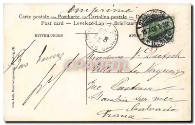 Strasbourg — Most kolejowy nad Rynem, blisko Kehl — Felix Laub, Strasbourg — Rewers