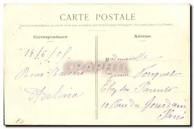 Bois-de-Boulogne — Castelo de Lonchamp — P. Maunoury, Paris — Verso