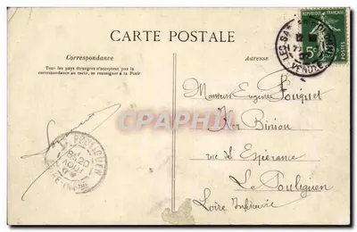 Les Sables-d'Olonne — Parki do ostryg i Chalety do Smakowania — wydawca L. Dugon, Mortemart — Rewers