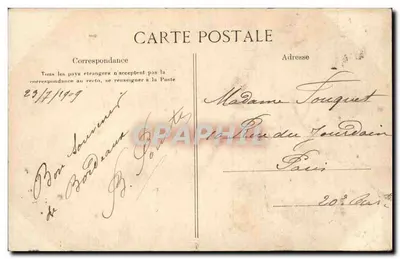Bordeaux — Quai Louis XVIII y Place Carnot — E.L. D. — Reverso