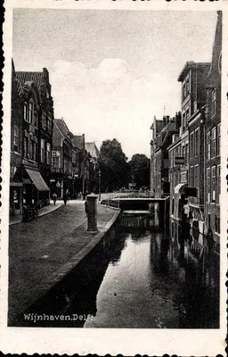 Wijnhaven em Delft — vista do canal — editor V.L.D.