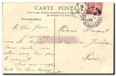 Paryż — Ogród Łuksemburgu, Fontanna Carpeaux (szczegół) — kolekcja ND Phot, nr 402 — Rewers