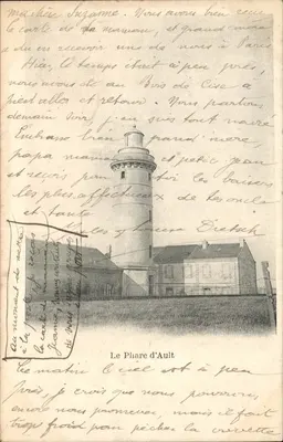 Il Faro di Ault — vista del faro e dei suoi edifici — editore sconosciuto, numero di serie non visibile
