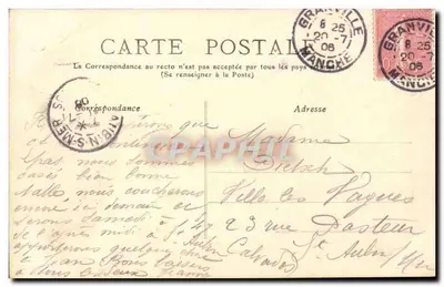 Granville, Caverna do Roc — Manche — 37 — editor não identificado — Verso