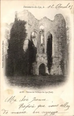 Ruínas da Abadia do Lys — Dammarie-les-Lys (Sul) — Thibault, editores, Fontainebleau-Melun, n°40 M