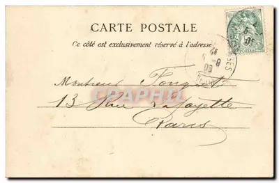 Caudebec-en-Caux — Vieille Maison sur la rivière Sainte-Gertrude — Souvenir de A. Belin — Verso