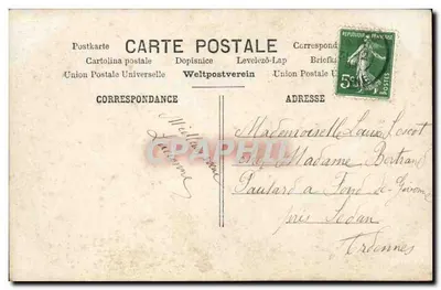 Mulher com buquê de flores — Boa Ano — JRS Paris — Verso