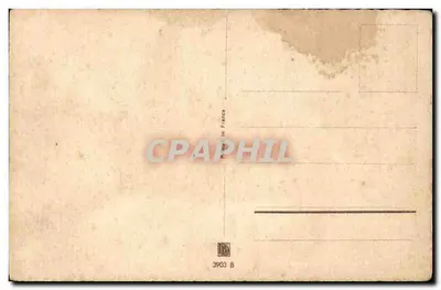 Paisagem com igreja e ponte — Roussard — editor desconhecido, n° de série 3903 B — Verso