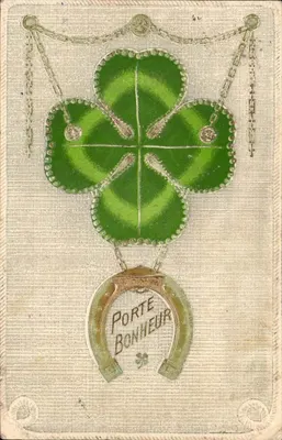 Trèfle à quatre feuilles — porte bonheur — éditeur inconnu, n° 44