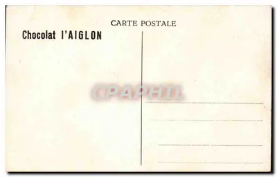 Dziewczyna z klatką na ptaki — scena bukoliczna — Chocolat L'AIGLON — Rewers