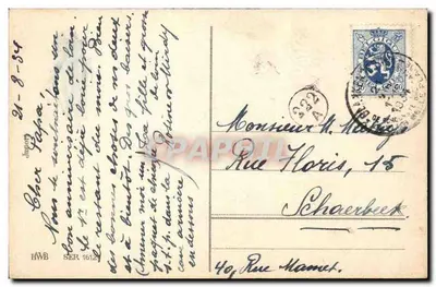 Bouquet de roses — Urodziny — H.W.B. SER 1612 — Rewers