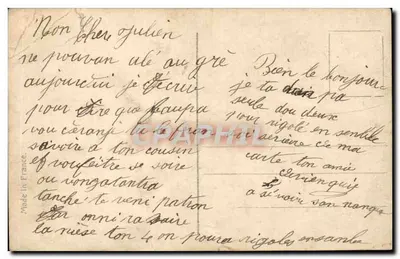Mulher em um avião biplano — editor desconhecido, n° 422 — Verso