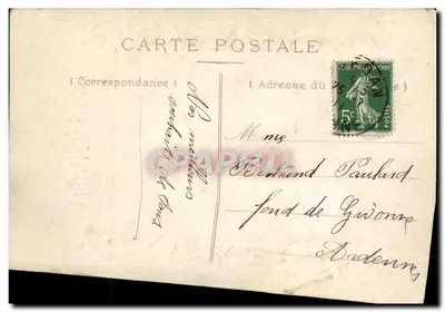 Mujer — retrato en medallón — tarjeta postal decorada — Reverso