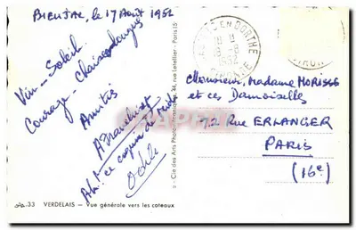 Verdelais — Algemene uitzicht richting de heuvels — Cie des Arts Photomécaniques — Achterkant