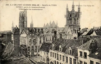 Ypres — Batalha do Iser após o bombardeio — Phot-Express - Visé Paris 408