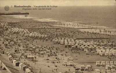 Blankenbergh — Vista geral da praia — Gibert