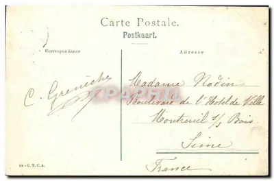 Ostende - Villas e grandes hotéis — Bande de Postes — Verso