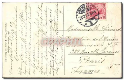 Darmstadt — Grande Escola Técnica de Hesse — editor Zedler & Vogel, n°172 — Verso