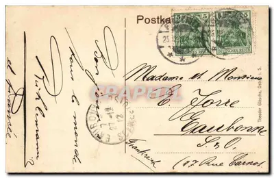 Estação e casa em Slaudih — Gruss aus Slaudih — editor Theodor Gläschke, Ostritz — Verso