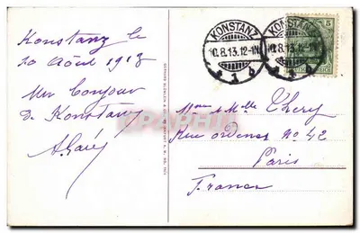 Konstanz — vista aérea — editor Gerhard Blomlen & Co., n° 144 — Verso