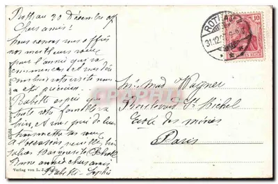 Rothau — Lembrança de Rothau — Verlag von L. J. Röthig — Verso