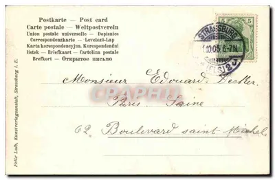 Strasburg — Mała drewniana wiejska dom w Orangerii — Eug Bernhardt — Rewers