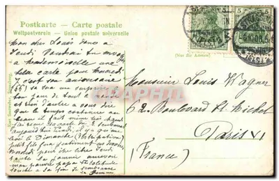 Strasbourg — Najstarsza dom w Strasburgu — wydawca Weltpostverein — Rewers