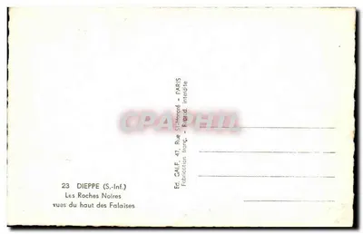 Les Roches Noires — widok z wierzchu skał — wyd. CALF, 47 Rue St-Honoré, Paryż — Rewers