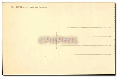 Rouen — Logis des Caradas — Wyprodukowana we Francji — Rewers