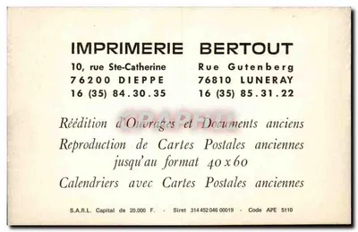 Derchigny-Graincourt (S.-Int.) — La Iglesia — Imprenta Bertout — Reverso
