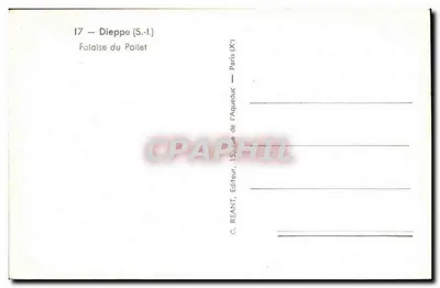 Falaise du Pollet — Dieppe (S.-I.) — C. REANT, Éditeur, 15, rue de l'Aqueduc, Paris (X*) — Rewers
