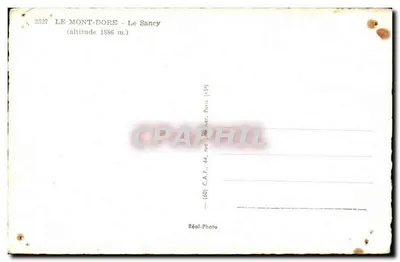 Le Sancy — Mont-Dore — C.A.P. Paris — Verso