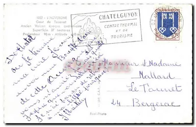 Gour de Tozenat — Stare wulkaniczne źródło — Châtelguyon — Rewers