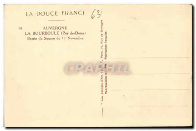 La Bourboule (Puy-de-Dôme) — Basen na placu 11 Listopada — YVOIL — Rewers