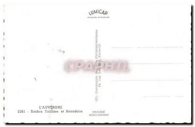 Roches Tuillières e Sanadoire — Auvergne — Lumicap — Verso