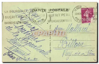 LA BOURBOULE — Widok z funikulera — Wśród sosnowego lasu — Wydawca Idsal, nr 3004 — Rewers