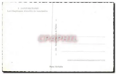Saint-Nectaire — Zdobione kapitale świątyni — Wydanie specjalne Kościoła — Rewers