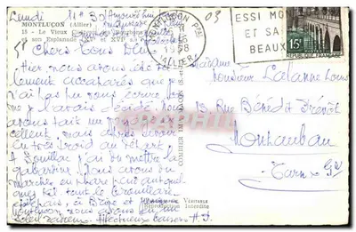 Montluçon (Allier) — Stare Zamki Burbonów i ich Esplanada (XV i XVI w.) — Wydawca: Pim — Rewers