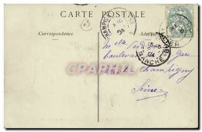 Cusset — Oficinas de impressão e torre onde o Duque Luís XI fez sua submissão ao seu pai Carlos VII (1440) — Coleções ND Phot — Verso